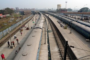A thin slice of Calcutta's massive Howrah train station