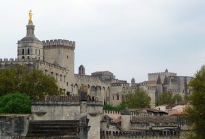 The French fortified city of Avignon